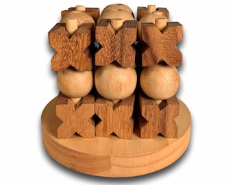 Coffee Table Game, Classic Game, Strategy Game, Travel Game, Family Game, Fun Game, Wooden 9 Pegs Game, Brain Teaser Game, 3D Game