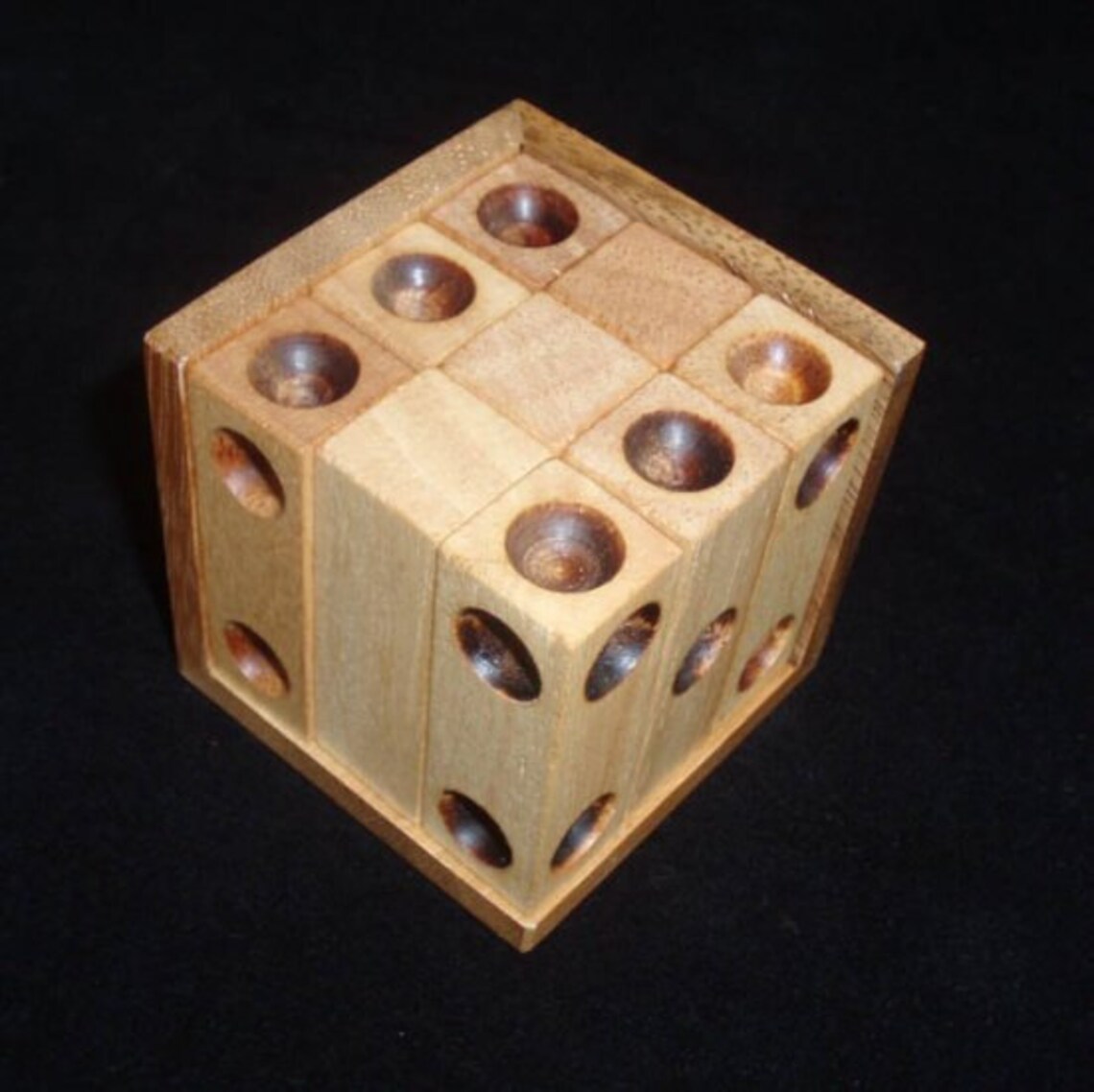Dice Cube Logs Handmade wooden brain teaser puzzle Etsy