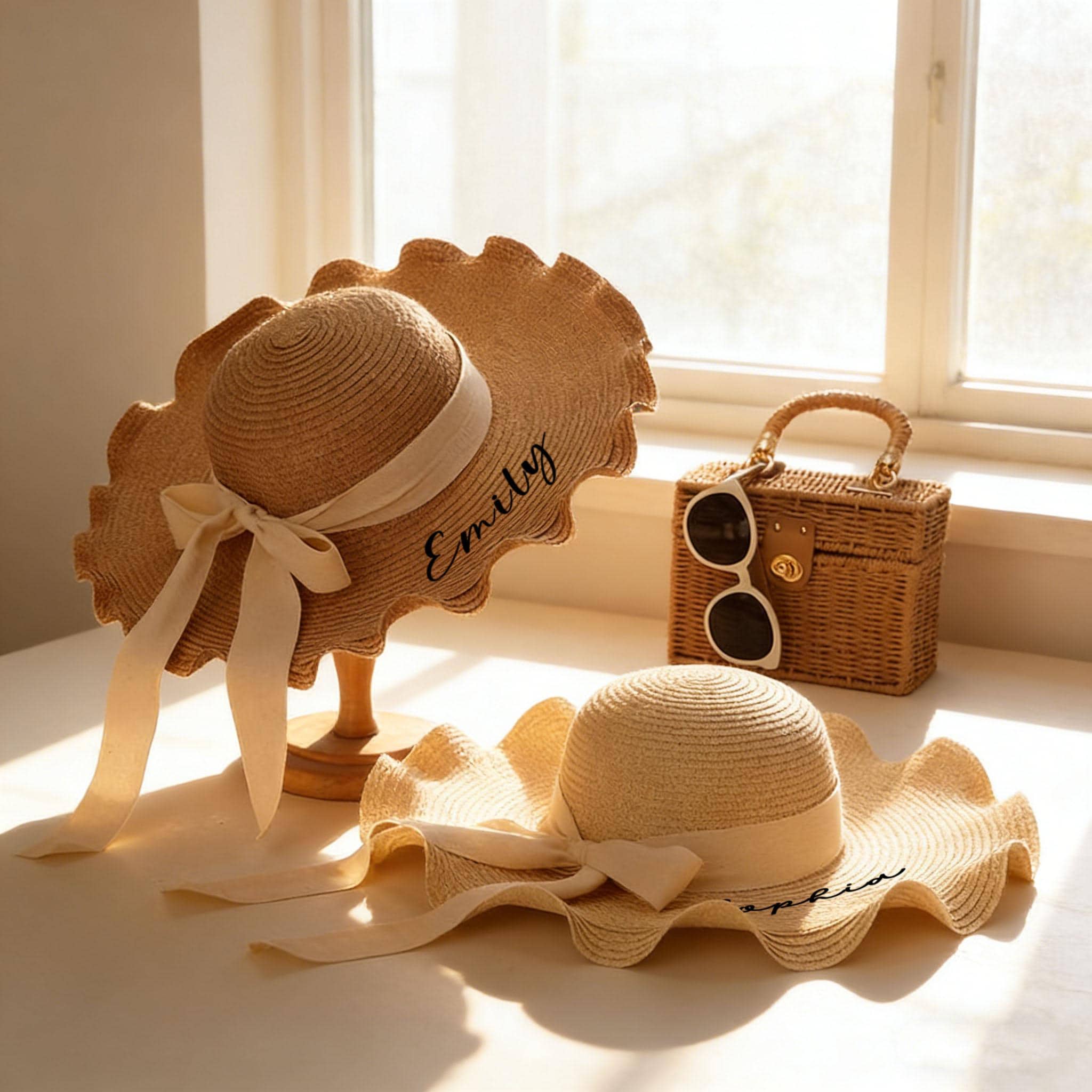 Straw Hat With String - Etsy
