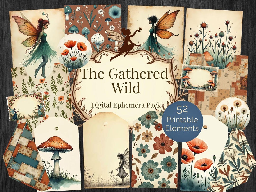 Fairy Junk Journal Ephemera | Vintage Woodland Printable (digital ...