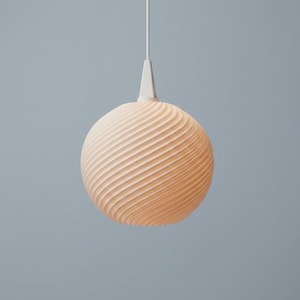Miniatur Lampenschirm "Swirl Globe" für A1 und A1E Stern Fassungen, 3D Druck aus PLA