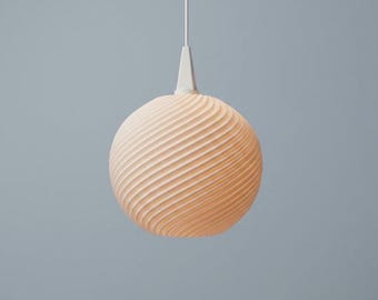 Miniatur Lampenschirm "Swirl Globe" für A1 und A1E Stern Fassungen, 3D Druck aus PLA