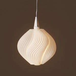 Lampenschirm "Satin Swirl", kompatibel mit A1/A1E Fassung, ∅ ca. 11cm, Miniatur-Ersatzschirm als ganzjährige Deko, 3D Druck