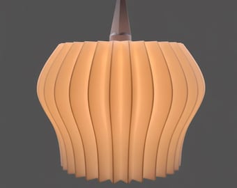 Miniatuur lampenkap "Edgy Bell" voor A1 en A1E sterfittingen, 3D-geprint van PLA