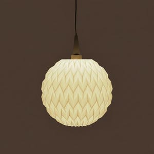 Lampenschirm "Origami Globe", kompatibel mit A1/A1E Fassung, ∅ ca. 11cm, Miniatur-Ersatzschirm als ganzjährige Deko, 3D Druck