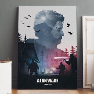 Poster Alan Wake - art mural Mr. Scratch - décoration de jeu - impression sur toile #2