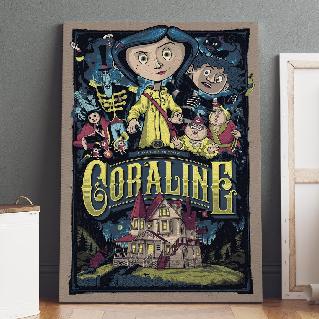 Coraline Poster Coraline Jones Wall Art Movie Decor Canvas Print coraline-poster-coraline-jones-wall-art-movie-decor-canvas-print