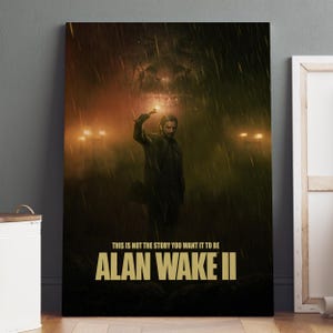 Poster Alan Wake - oeuvre d&#39;art murale Mr. Scratch - décoration de jeu - impression sur toile