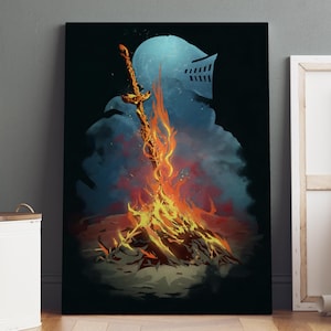 Affiche Dark Souls - oeuvre d&#39;art murale Archthrones - décoration de jeu - impression sur toile #2