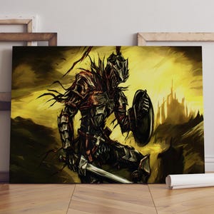 Affiche Dark Souls - oeuvre d&#39;art murale Archthrones - décoration de jeu - impression sur toile #5