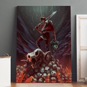 Poster Hadès - oeuvre d&#39;art murale Zagreus - décoration de jeu - impression sur toile #2