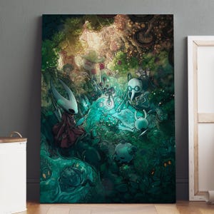 Poster Hollow Knight - oeuvre d&#39;art murale frelon - décoration de jeu - impression sur toile #2
