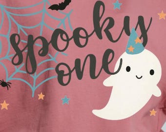 Spooky One Birthday PNG, Cute Ghost First Birthday Sublimation, Halloween 1st Birthday Party Design, Baby Boy Girl Halloween Theme, Spooky