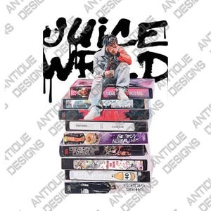 Juice WRLD 999 PNG Design: Rapper Streetwear Art (Digital Download)