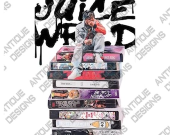 Juice WRLD 999 PNG Design: Rapper Streetwear Art (Digital Download)