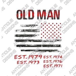 Design de bandeira americana vintage estabelecido por um velho