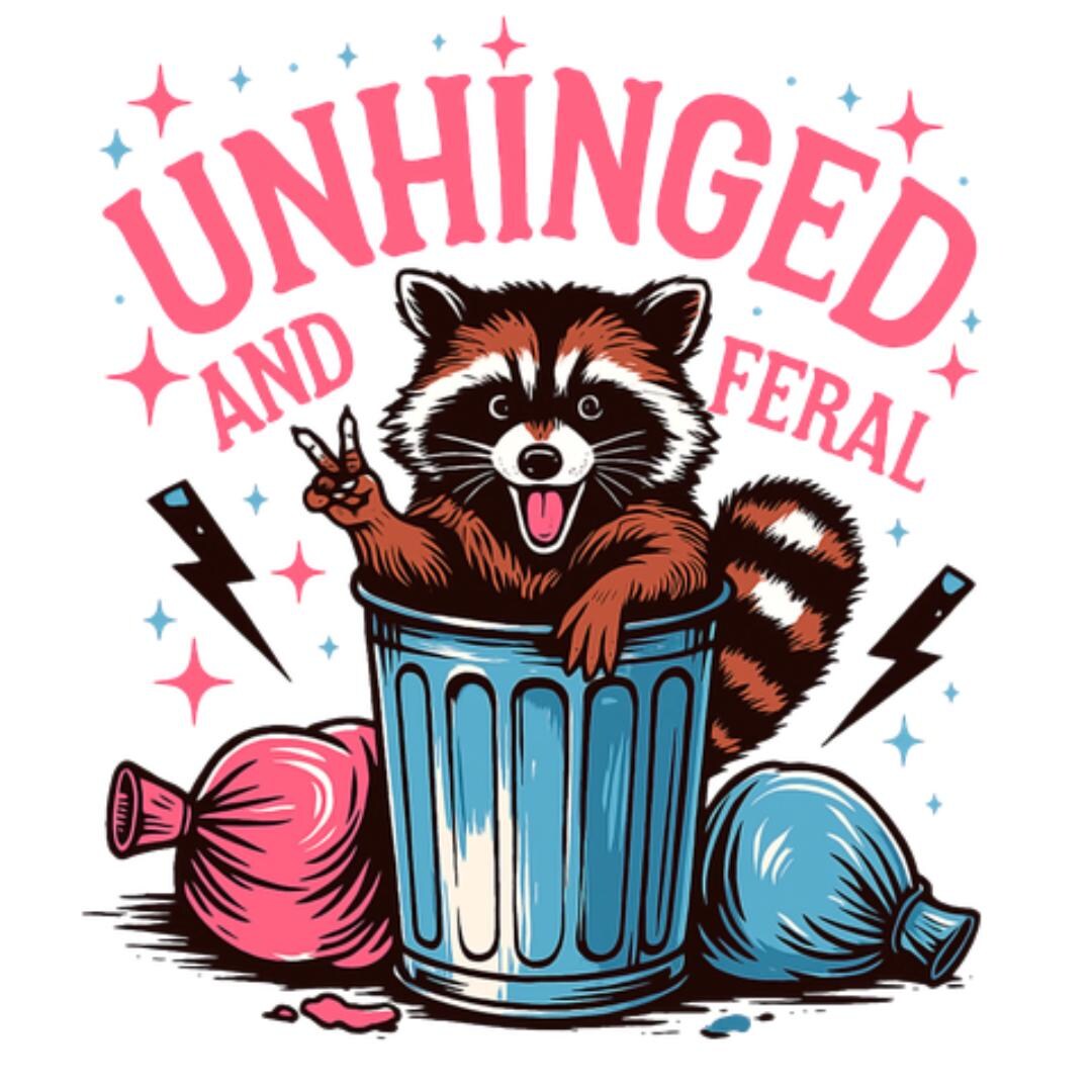 Unhinged and Feral Raccoon PNG Funny Trash Panda Clipart - Etsy