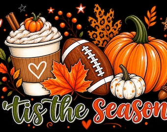 Fall Football Pumpkin PNG, Autumn Football Mama Design, Thanksgiving Sports Clipart, Cute Fall Season Shirt Design, Instant Download