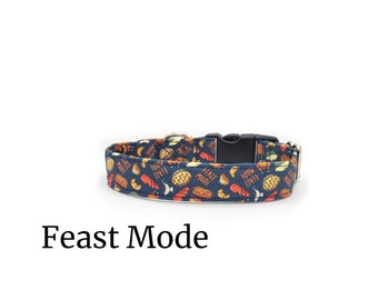 Feast Mode | Thanksgiving Dog Collar | Food, Fun & Quirky