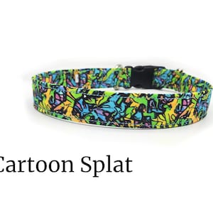 Cartoon Splat | Dog Collar Collection | Fun and Quirky | Multicolored