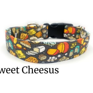 Sweet Cheesus | Fun and Quirky Food Dog Collar | Cheese