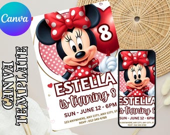 Oh Twodles Invitation, Mickey Birthday Invitation, Mickey Mouse Invitations, Mouse Editable Invitation, Mickey Twodles invite, Canva