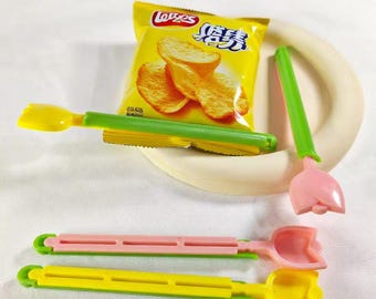 Tulip Bag Clips Set of 5: Kitchen Storage, Resealable Food Clamps