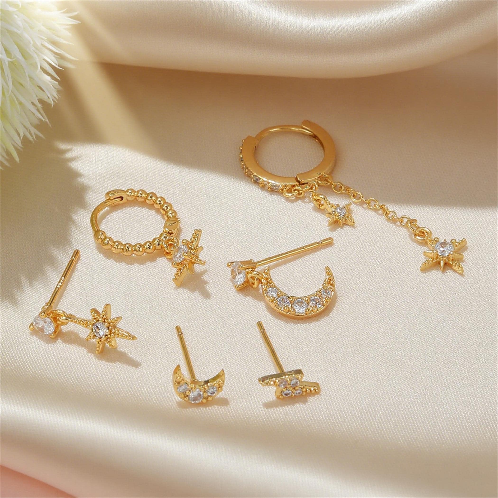 STARJEWELEYK10ピアスMOON&SUNPIERCEDEARRINGS STARJEWELEYK10ピアスMOON&SUNPIERCEDEARRINGS