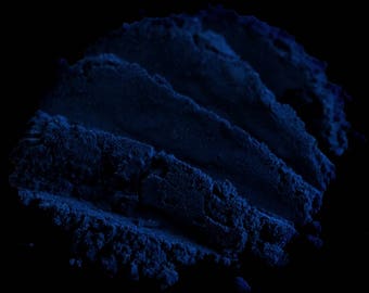 Matte Navy Blue Eye Shadow "Midnight Sky" – Deep Midnight Ink Blue Flat Loose Pigment Eyeshadow Num. 205 – Halloween 2017 The Seance - Vegan