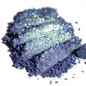 Duochrome Eye Shadow Here Be Monsters Blue Violet & Green-Gold Shimmer Loose Mineral Eyeshadow Num. 201 Mermaid Collection Vegan image 6