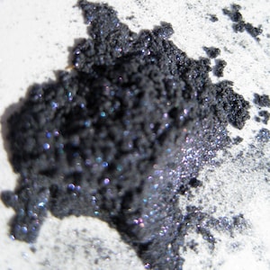 LAST CALL Indigo Eye Shadow Num. 11 Stormbringer Navy with Blue Violet Iridescent Shimmer Loose Pigment Mineral Eyeshadow Vegan image 4