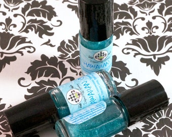 Hawaiian Ice Fragrance Oil Roller Bottle – 5ml Rollerball Perfume – Coconut, Lemongrass, Mango, Pineapple, Lime, Vanilla – Mermay - Vegan