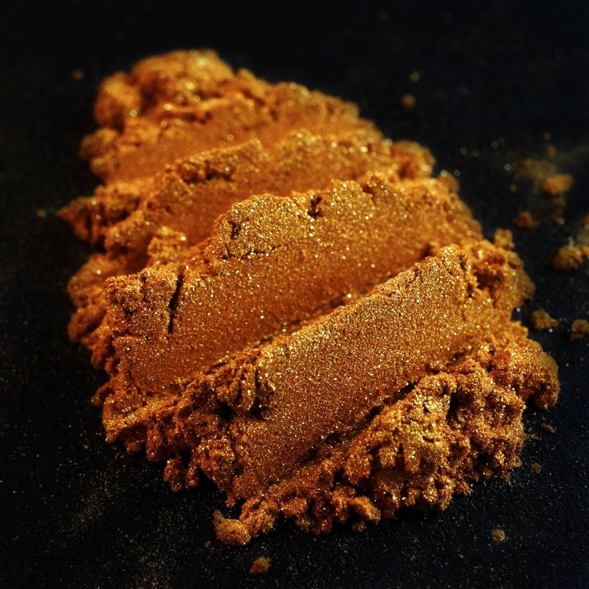 Metallic Gold Eye Shadow "Baroque" - Intense, Rich Yellow Gold Shimmer Loose Pigment Mineral Eyeshadow Num. 184 - Gilded Collection - Vegan