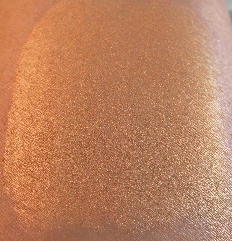Copper Highlighter Psychic Armor Peachy Bronze with Metallic Gold Shimmer Loose Bronzer Num. H08 Halloween 2017 The Seance Vegan image 8