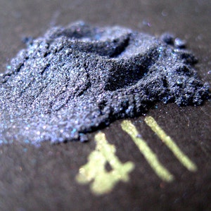 LAST CALL - Indigo Eye Shadow Num. 11 Stormbringer - Navy with Blue Violet Iridescent Shimmer Loose Pigment Mineral Eyeshadow - Vegan