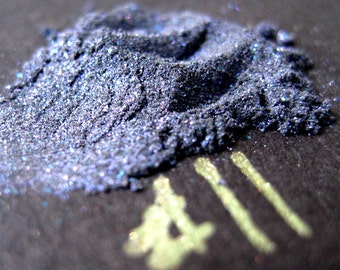 LAST CALL - Indigo Eye Shadow Num. 11 Stormbringer - Navy with Blue Violet Iridescent Shimmer Loose Pigment Mineral Eyeshadow - Vegan