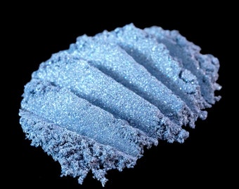 Steel Blue Eye Shadow Num. 291 Arctic Sea – Silvery Metallic Blue with Iridescent Aqua Shimmer Loose Pigment Eyeshadow – Mermay 2022 - Vegan