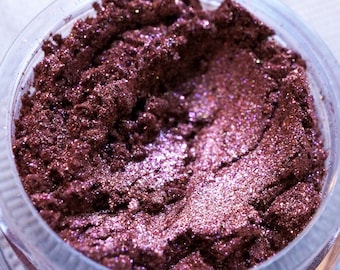 Metallic Red Eye Shadow "Dragon's Hoard" – Burgundy with Copper, Gold, & Color Shifting Purple Glitter Loose Eyeshadow Num. 7031 – Vegan