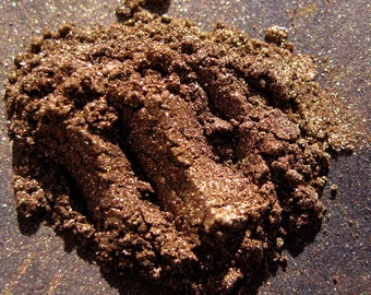 Blackened Bronze Eye Shadow "Dead Men Tell No Tales" – Metallic Brown Shimmer Loose Mineral Eyeshadow Num. 112 – Pirates Collection - Vegan