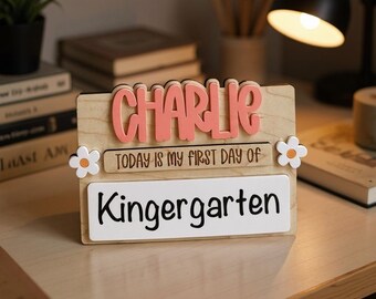 Personalized First & Last Day of School Sign: Reusable Photo Prop