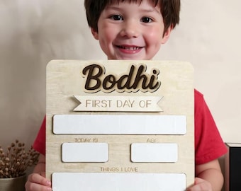 Bord eerste dag en laatste schooldag ~ Back to School-bord ~ Back to School Photo Prop ~ bord eerste dag ~ schoolmijlpaalbord