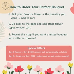 Glass Flower Bouquet | Personalized Birth Month Gift | Valentine's, Wedding, or Mother's Day Present image 9