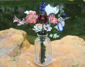 Handblown Glass Flower Bouquet | Birth Month Floral Gift