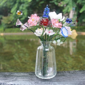 Personalized Birth Month Gift | Glass Flower Bouquet | Valentine's, Wedding, or Mother's Day Present image 14