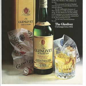 Glenlivet 12 Yr Scotch Distressed Image T Shirt