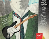 1987 Advertisement Eric Johnson Fender American Stratocaster Guitars Player Guitarist Grammy Nominee 80 39 s Music Wall Art Decor