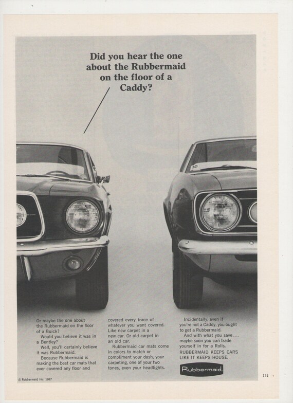 1967 Advertisement Rubbermaid Car Floor Mats Auto Shop Car Etsy
