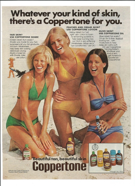 Items similar to 1976 Advertisement Coppertone Suntan Products 70s