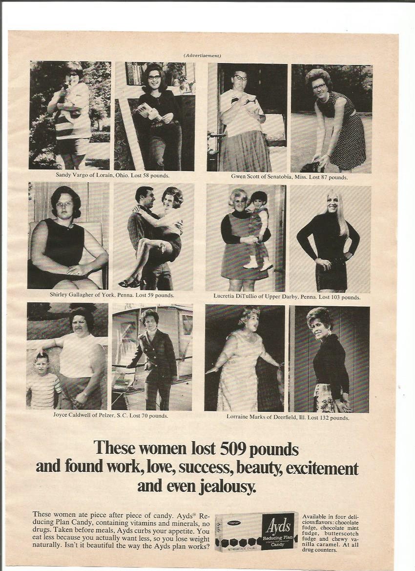 1973 Advertisement Ayds Reducing Plan Diet Dieting 70s Candy Etsy