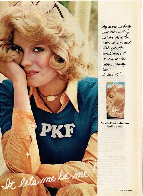 1976 Advertisement Clairol Nice N Easy Haircolor Hair Etsy